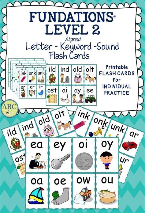 fundations letter cards fun phonics level 2 